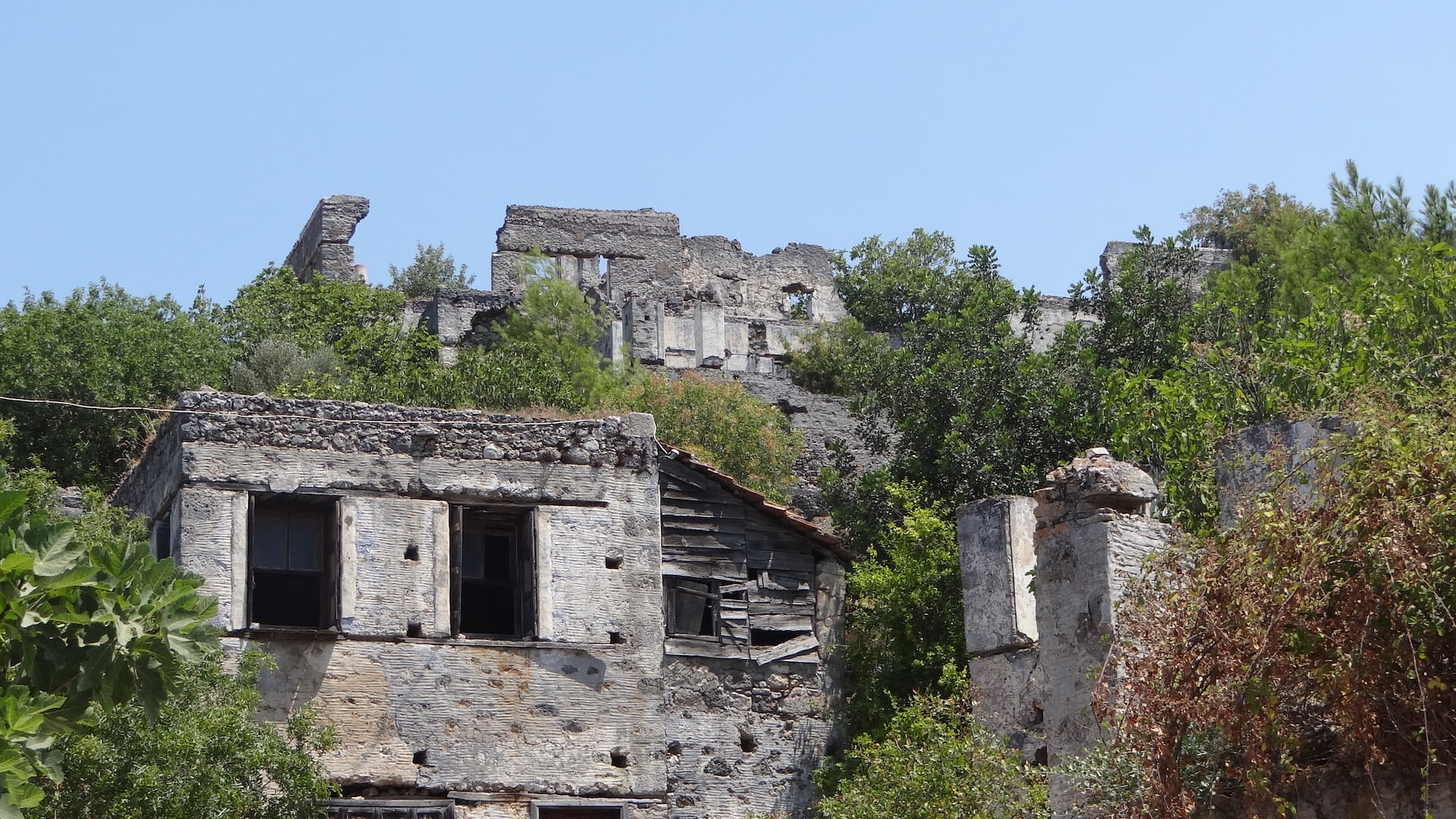 Remains of houses at Kayakoy